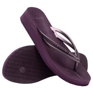 Havaianas The Wedge Flip Flops  Purple Women's Size 9.5 NWT